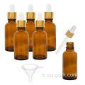 15 ml de bouteille de gouttes de verre à huile essentielle cosmétique Amber